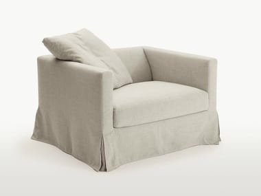 SIMPLICITER - Upholstered fabric armchair with armrests by Maxalto