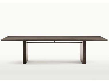 SIMPOSIO - Rectangular oak table by Maxalto