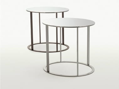 ELIOS - Round mirrored glass coffee table by Maxalto