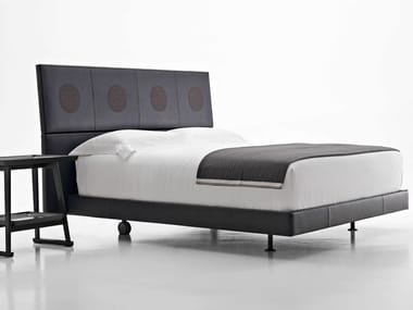 ERIK - Leather double bed by Maxalto