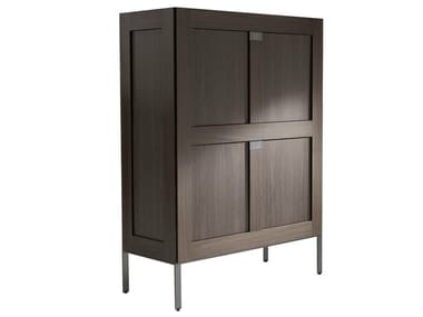 ERACLE - Solid wood highboard with doors by Maxalto