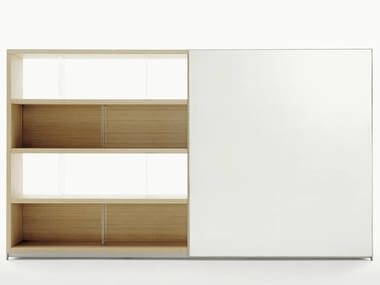 MIDA - Open wooden bookcase by Maxalto