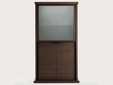 INCIPIT - Wood and glass display cabinet by Maxalto