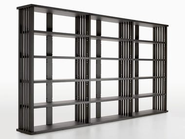 BIBLIA - Open sectional modular solid wood bookcase by Maxalto