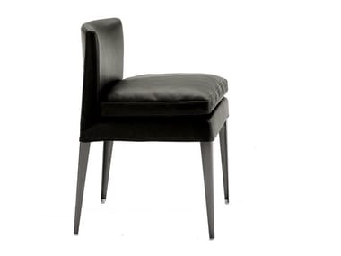 EUNICE - Upholstered leather chair by Maxalto