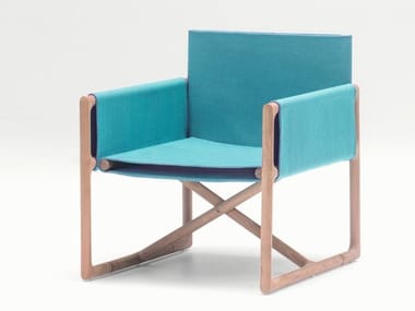 PORTOFINO - Garden folding easy chair with armrests by Paola Lenti