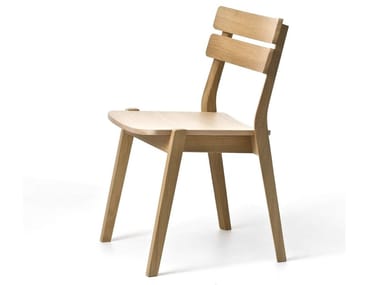 FRAME 11L - Stackable open back oak chair by Very Wood
