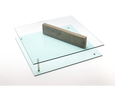 PLANE - Glass coffee table by Living Divani