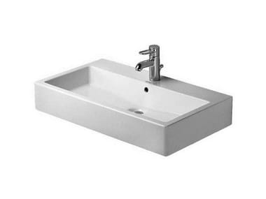 VERO - Rectangular ceramic washbasin with overflow by Duravit
