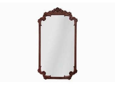 LOUIS XVI - Rectangular wall-mounted framed mahogany mirror by Boca do Lobo