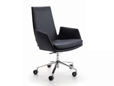 CORDIA - Office chair with castors with 5-Spoke base by Cor