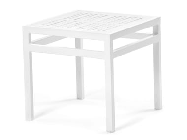 VICTOR - Square powder coated aluminium coffee table by Varaschin