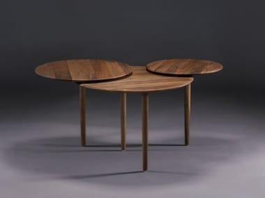 TRIPLE - Solid wood coffee table by Artisan