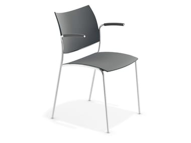 COBRA - Plastic chair with armrests by Casala