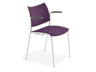 COBRA - Fabric chair with armrests by Casala