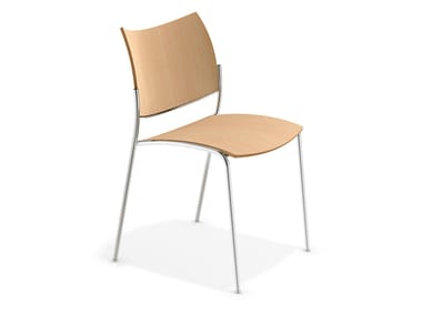 COBRA - Stackable wooden chair by Casala