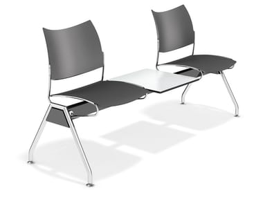 CURVY TRAVERSE - Plastic beam seating by Casala