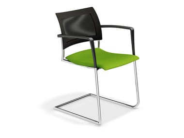 FENIKS II - Cantilever chair with armrests by Casala