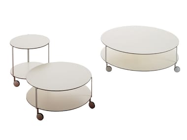 GIR? - Round coffee table with castors by Zanotta