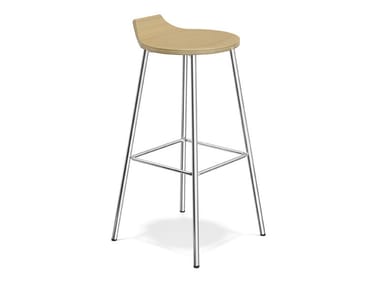 RAVELLE III - Wooden barstool by Casala