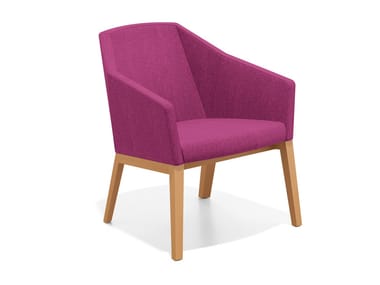 PARKER II - Fabric easy chair with armrests by Casala