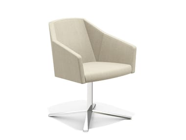 PARKER IV - Easy chair with 4-spoke base with armrests by Casala