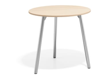 WISHBONE III - Round wooden table by Casala