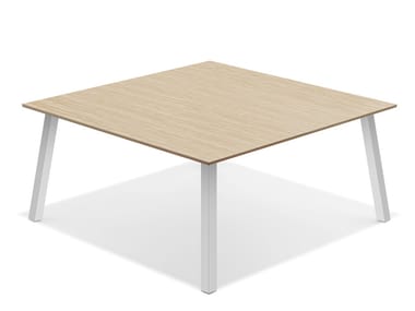 WISHBONE IV - Square wooden meeting table by Casala