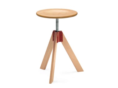 GIOTTO - Swivel height-adjustable stool by Zanotta