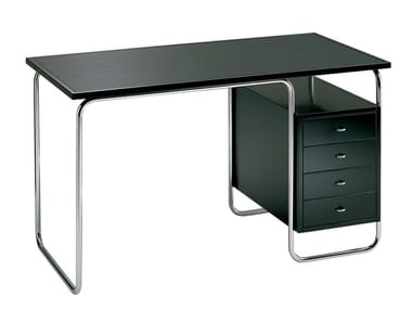 COMACINA - Stainless steel office desk with drawers by Zanotta