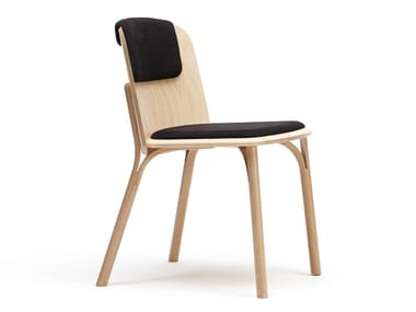 SPLIT - Upholstered wooden chair by TON
