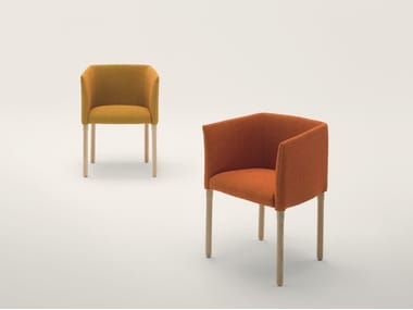 ELSIE - Upholstered easy chair with removable cover by Paola Lenti