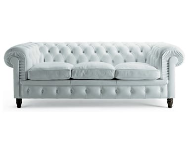 CHESTER - Tufted 3 seater sofa by Poltrona Frau