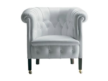 FUMOIR - Tufted armchair by Poltrona Frau