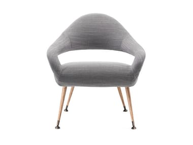 LETIZIA - Fabric easy chair with armrests by Poltrona Frau