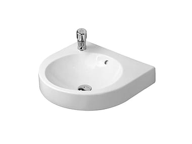 ARCHITEC - Round wall-mounted ceramic washbasin with overflow by Duravit