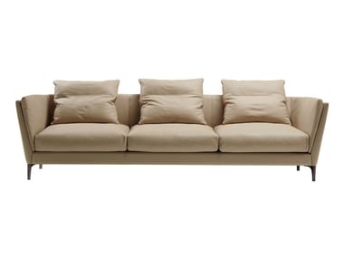 BRETAGNE - 3 seater leather sofa by Poltrona Frau