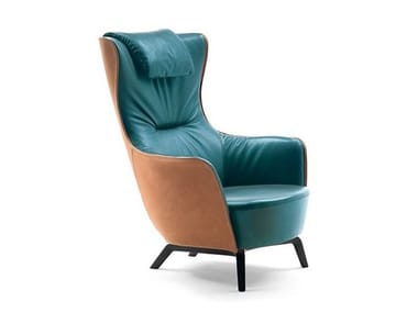 MAMY BLUE - Bergere armchair by Poltrona Frau