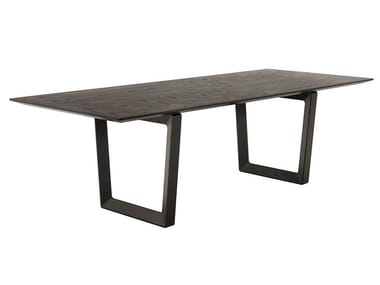 BOLERO - Rectangular solid wood table by Poltrona Frau