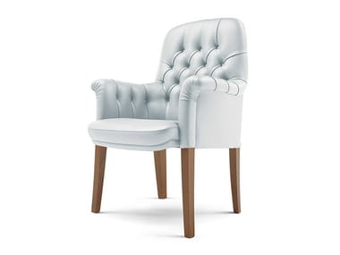 OXFORD - Tufted leather chair by Poltrona Frau