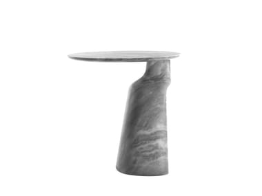 ILARY - Round marble side table by Poltrona Frau