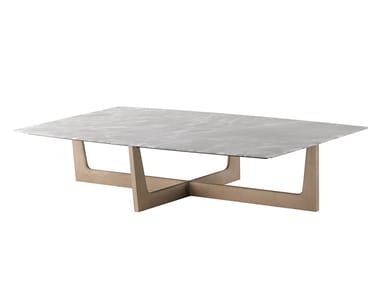 ILARY - Rectangular marble coffee table by Poltrona Frau