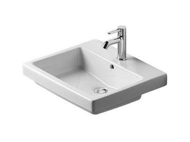 VERO - Inset rectangular ceramic washbasin by Duravit