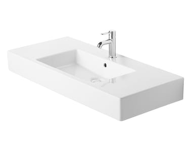 VERO - Rectangular ceramic washbasin by Duravit