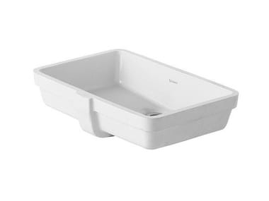 VERO - Undermount rectangular ceramic washbasin by Duravit