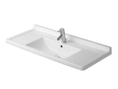 STARCK 3 - Rectangular ceramic washbasin by Duravit