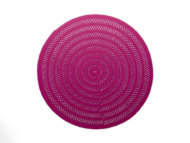 SHANG - Round solid-color wool rug by Paola Lenti