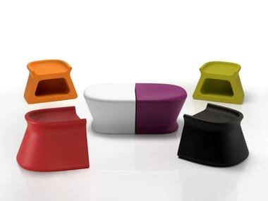 PAL - Polyethylene garden side table / garden stool by Vondom