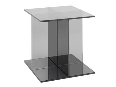 VIER - Square glass coffee table by e15