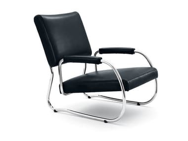 FREISCHWINGER NR. 2 - Cantilever leather armchair by Wittmann